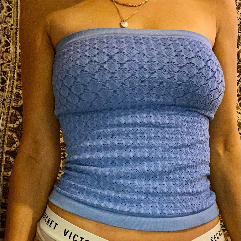 Y2K Free People Tube Top in Periwinkle